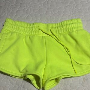 Vibrant Yellow Women's Athletic Shorts